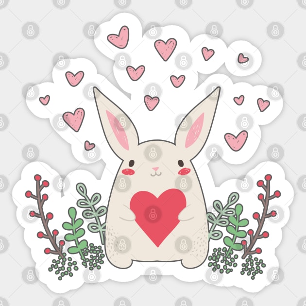 Cute Bunny Sticker by LeonLedesma